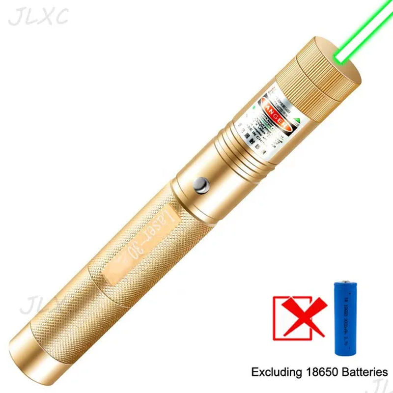 Powerful Green Laser Sight 10000M 532Nm Laser Pointer Powerful Adjustable Focus Lazer with Laser Pen Head Burning Match