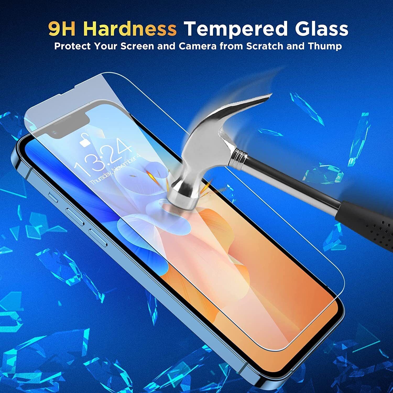 For Iphone 14 13 12 11 Pro Max Tempered Glass Screen Protector Camera Protector