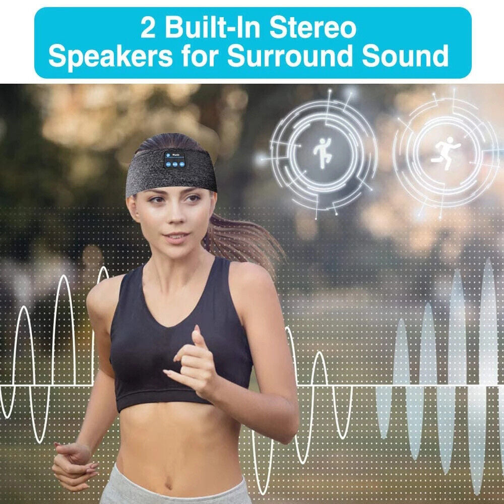 Waterproof Bluetooth 5.0 Earbuds Sleep Wireless Headphones Headband Headsets US